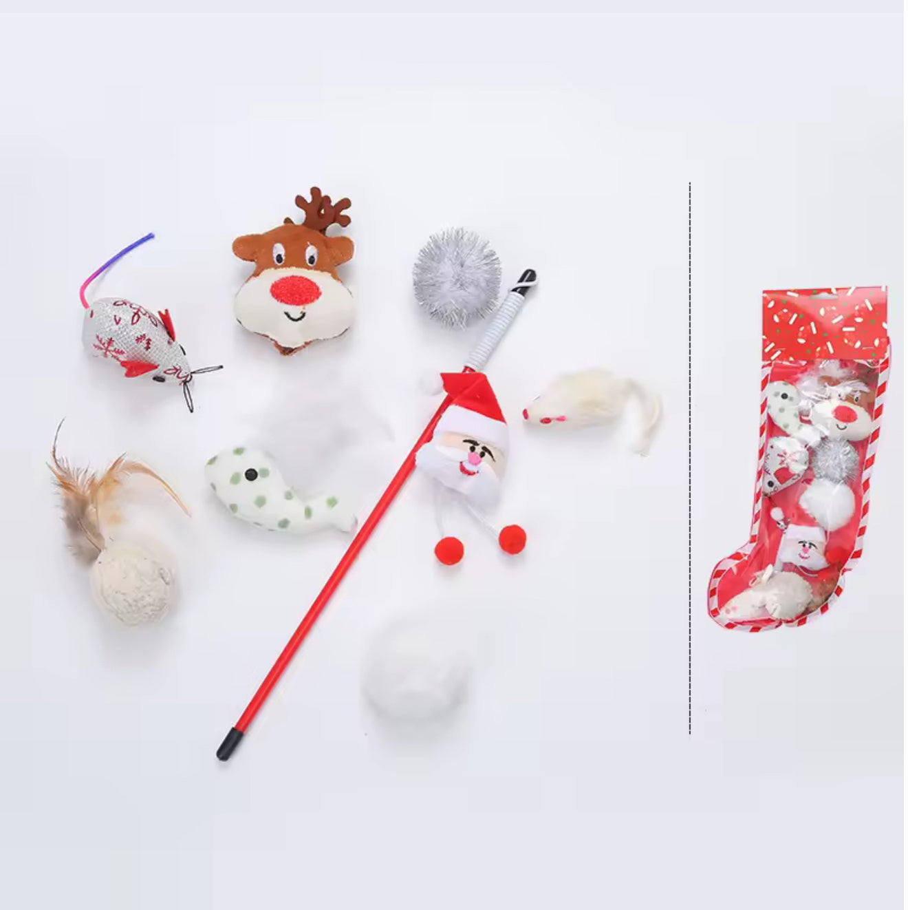 Santa Cat Christmas Stocking