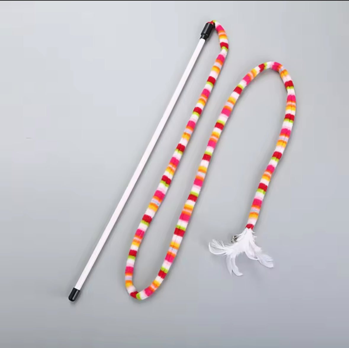 Extra Long Teaser with Feather and Bell - Illawarra Cat Rescue Support Shop