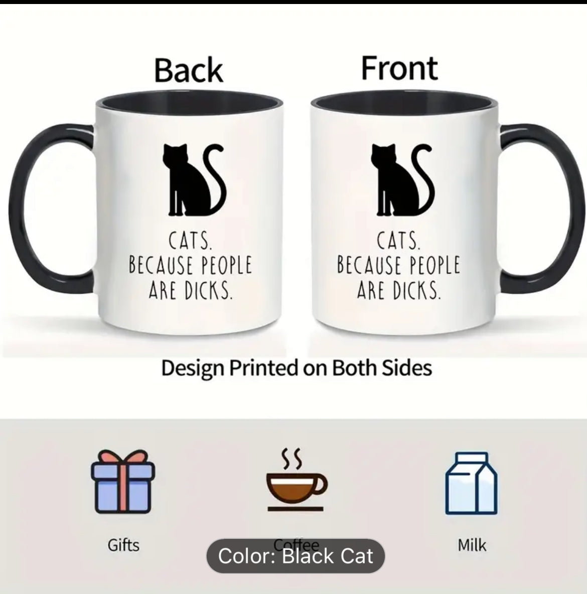 Funny Mug - Cats because people are 🍆 - Illawarra Cat Rescue Support Shop