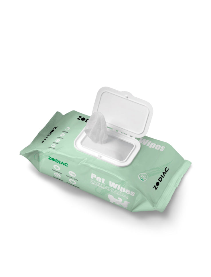 ZODIAC Green Tea Pet Wipes 100 Pcs/Bag