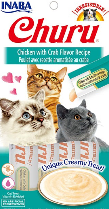 INABA Churu Chicken With Crab Flavor Recipe(14G X 4)