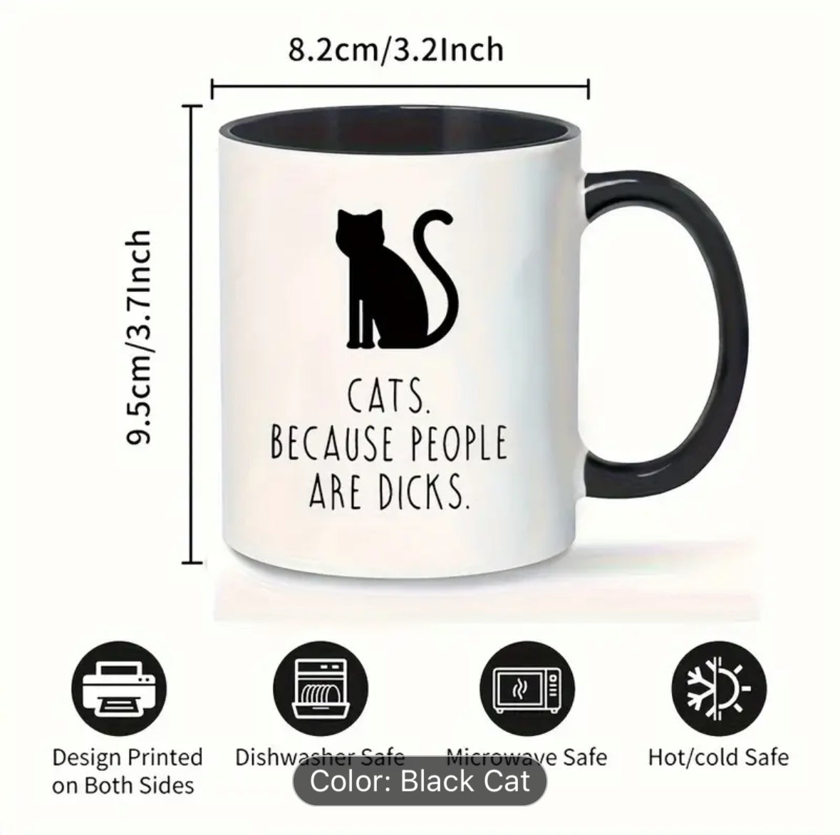 Funny Mug - Cats because people are 🍆 - Illawarra Cat Rescue Support Shop