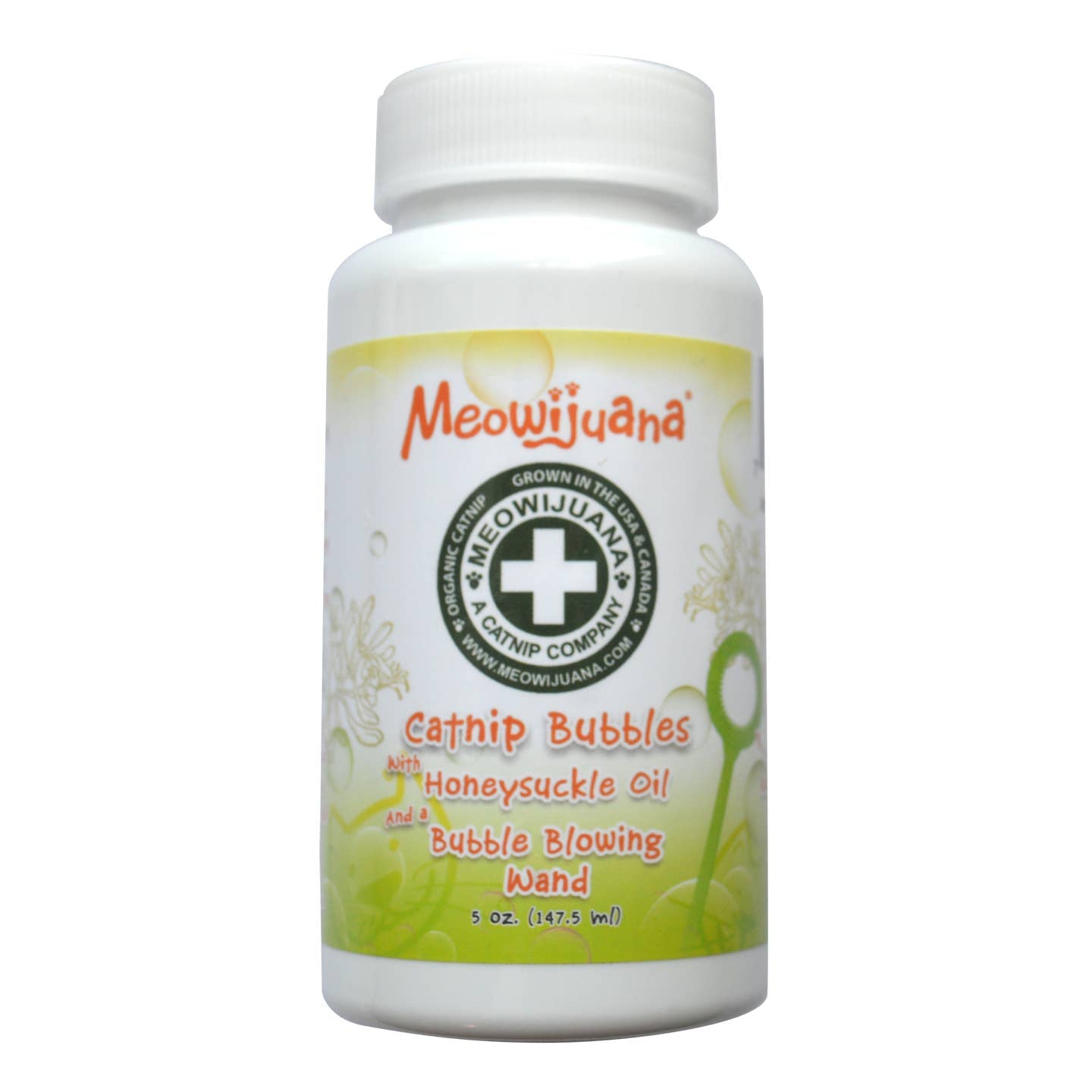 Meowijuana® 5 Ounce Catnip Bubbles with Honeysuckle - Illawarra Cat Rescue Support Shop