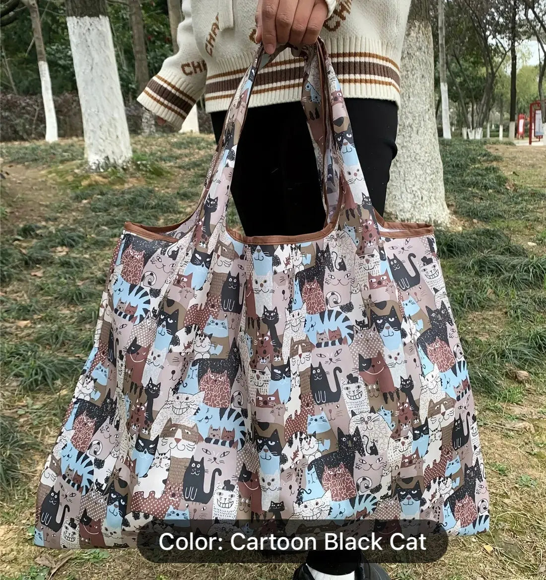 Large Capacity Cartoon Cat Eco-Friendly Bag Illawarra Cat Rescue Support