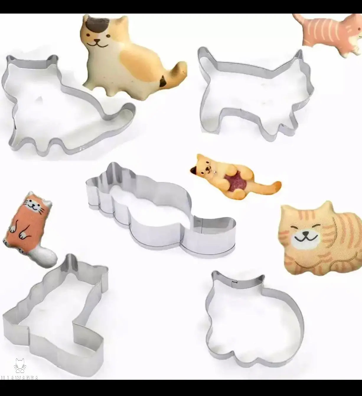 Cat Shaped Cookie Biscuit Cutters - 5 Pack Illawarra Cat Rescue Support Shop