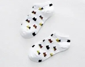 Cat Themed Socks Aus (Size 6-9) Stretch Illawarra Cat Rescue Support Shop