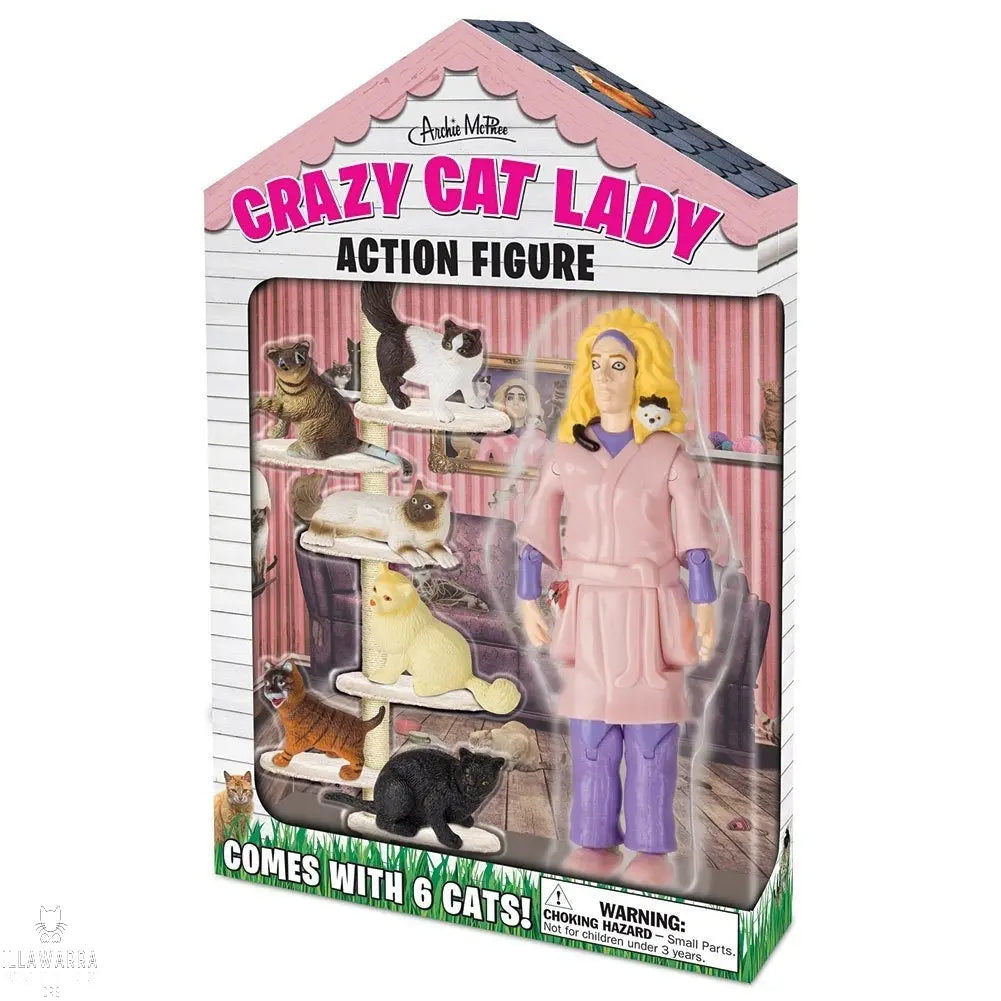 Crazy Cat Lady Action Figure Archie Mcphee