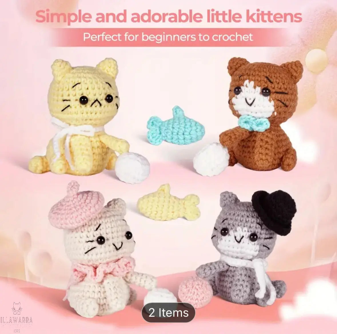 Cute Cat Crochet Kit Illawarra Cat Rescue Support Shop