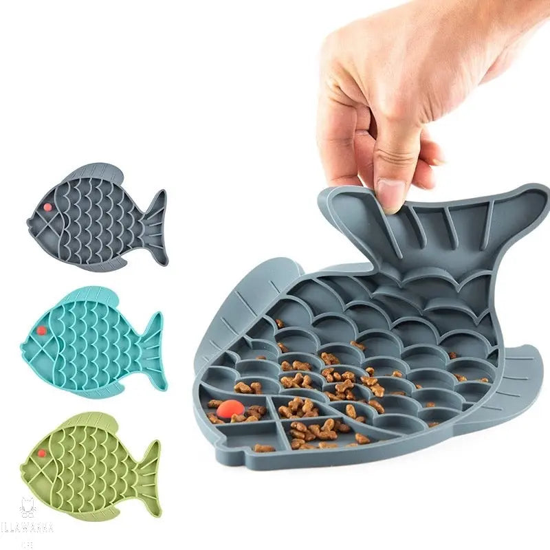 Fish Shape Lick Mat Slow Feeder Illawarra Cat Rescue Support