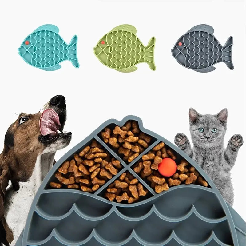 Fish Shape Lick Mat Slow Feeder Illawarra Cat Rescue Support