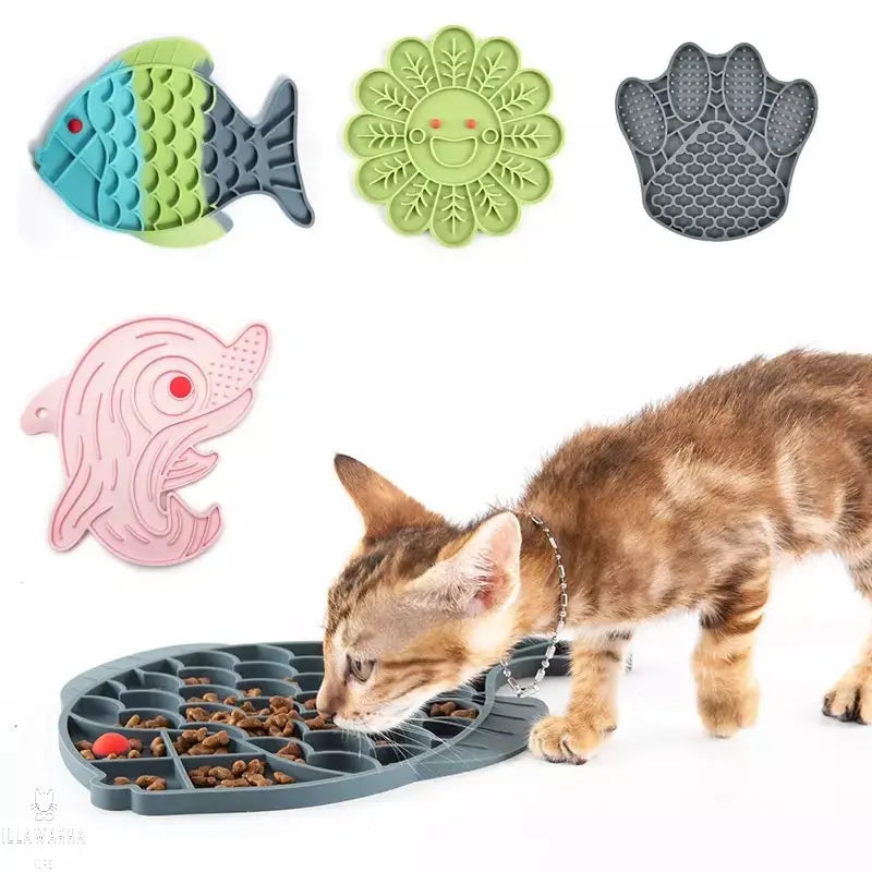 Fish Shape Lick Mat Slow Feeder Illawarra Cat Rescue Support