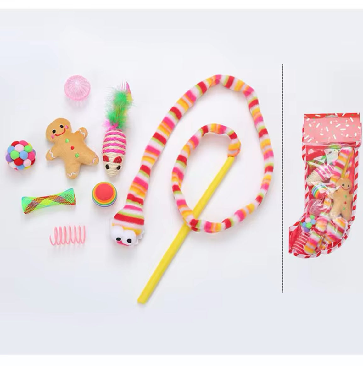 Gingerbread Cat Christmas Stocking