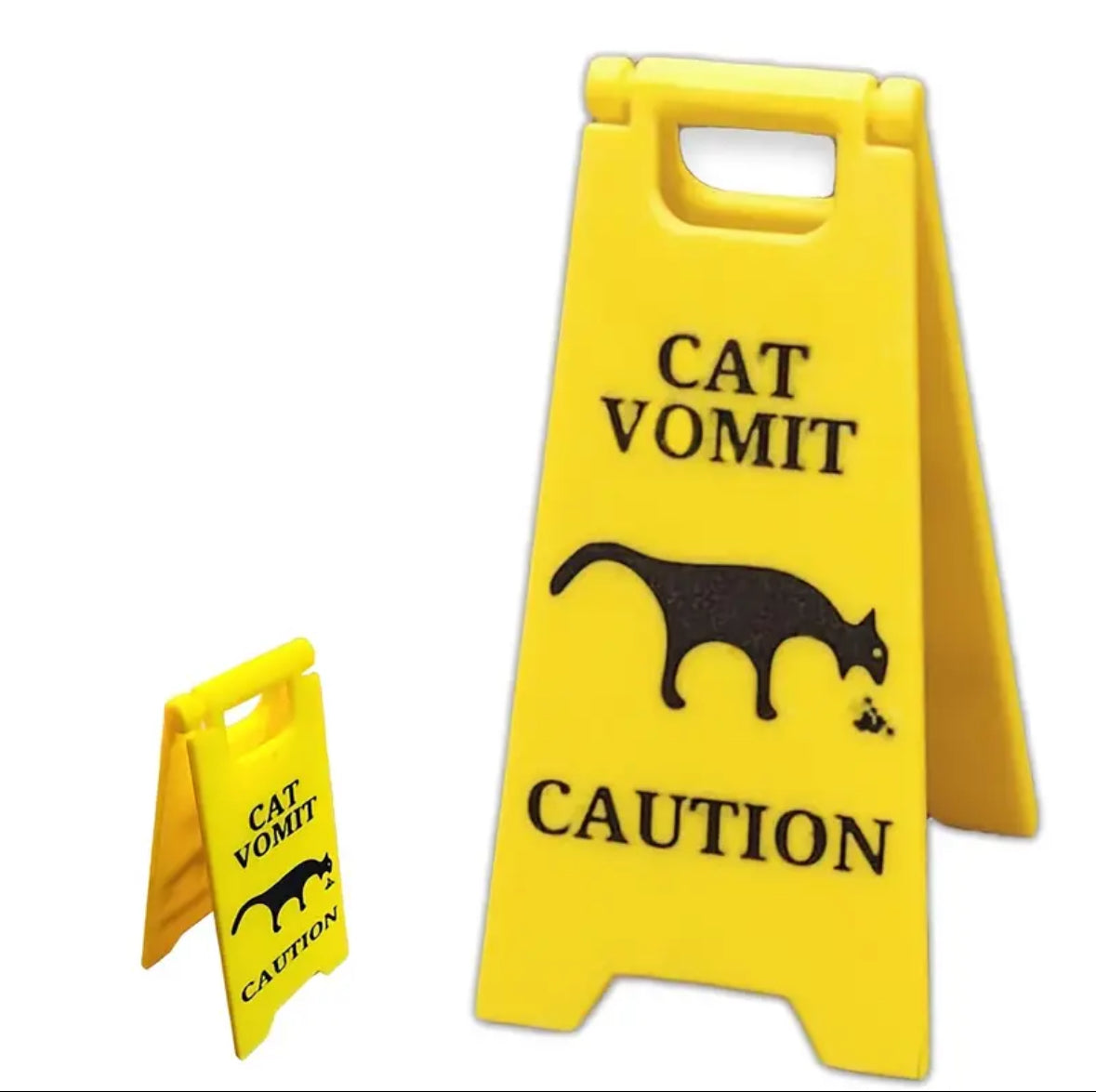 Desk Size Novelty Cat Vomit Sign