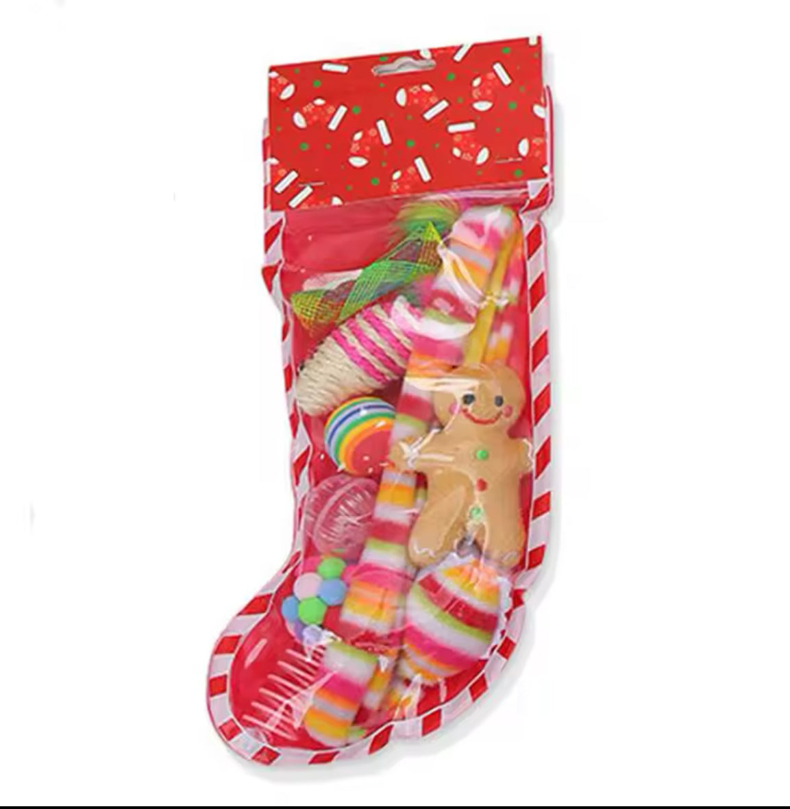Gingerbread Cat Christmas Stocking