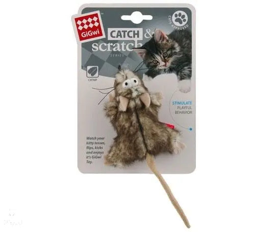 GIGWI Catch Scratch Mouse with Catnip Gigwi