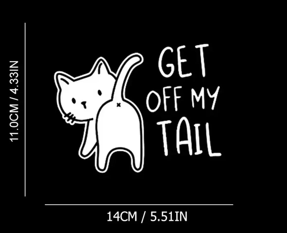 Get Off My Tail Sticker Illawarra Cat Rescue Support Shop