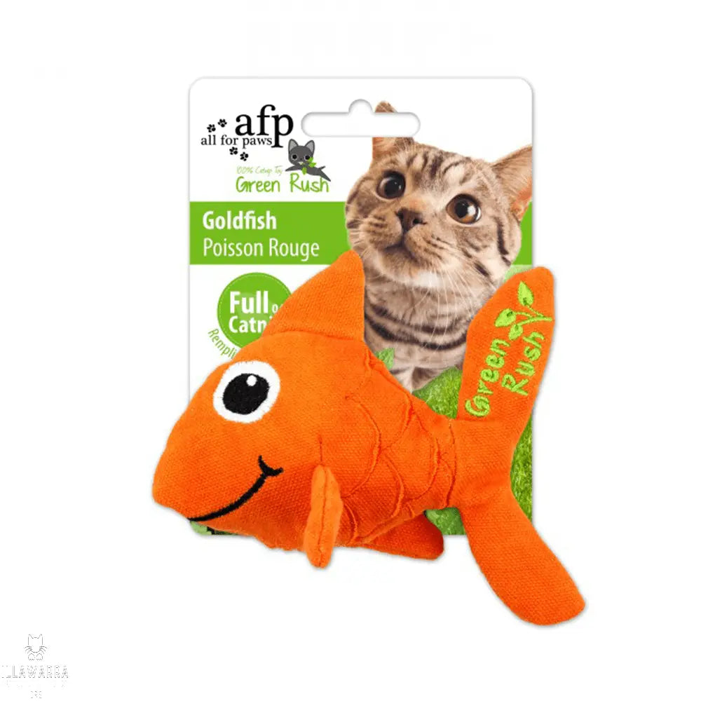 Green Rush Goldfish Cat Toy All For Paws