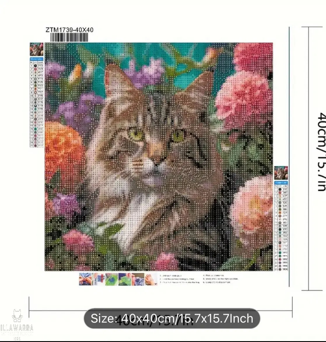 Large Diamond Painting Kit Illawarra Cat Rescue Support Shop