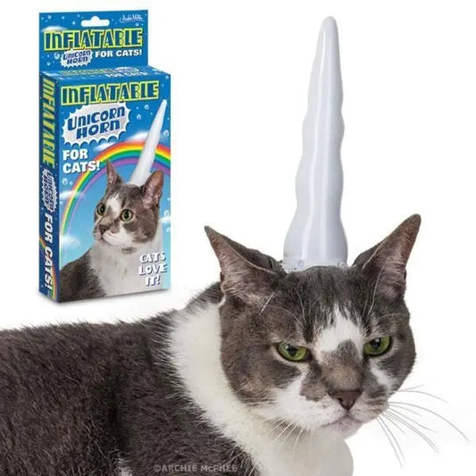 REDUCED - Inflatable Unicorn Horn For Cats Archie Mcphee