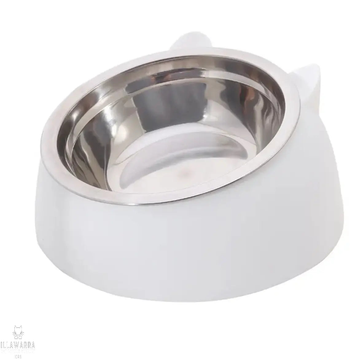 Stainless Steel Raised Bowl - white Illawarra Cat Rescue Support Shop