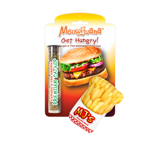 Meowijuana® Get Hungry Refillable Burger and Fries