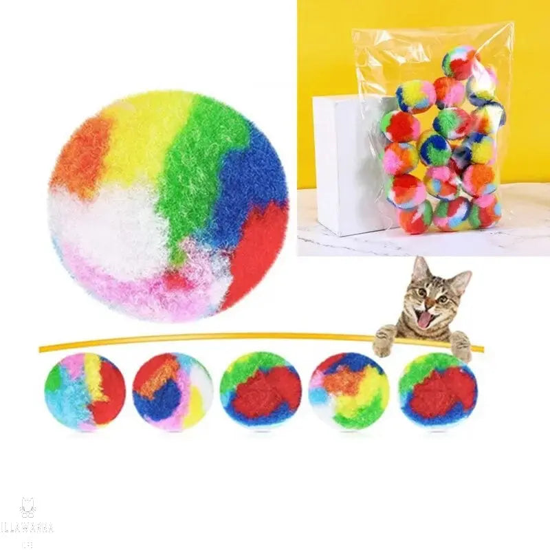 20pcs/set Plush Ball Cat Toys Illawarra Cat Rescue Support Shop